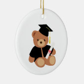 Diploma Teddybeer Keramisch Ornament (Rechts)