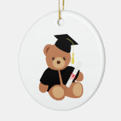 Diploma Teddybeer Keramisch Ornament (Links)