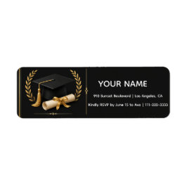 Diploma Titelskaart – Luxe Zwart en Goud Etiket