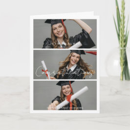 Diploma Uitgereikt Foto Collage Afgestudeerde Kaart