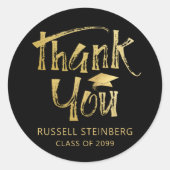 Diploma Uitgereikt Geschenk Nep Goud Kwaststreek P Ronde Sticker (Voorkant)