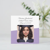 Diploma Uitnodiging Aangepaste Foto Typografie (Staand voorkant)