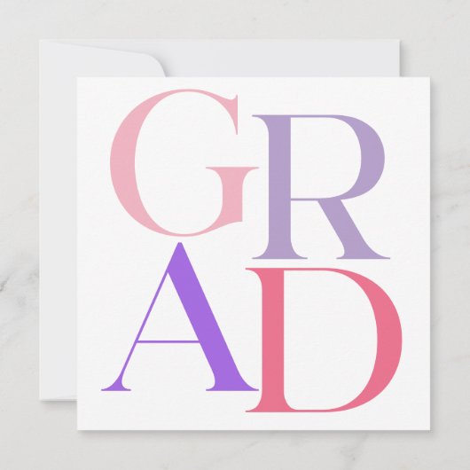 Diploma Uitnodiging Aangepaste Foto Typografie (Achterkant)