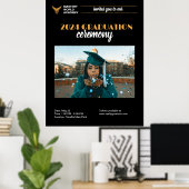 Diploma Uitnodiging Afstudeer Aankondiging Poster (Thuiskantoor)
