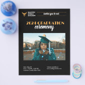 Diploma-uitnodiging Afstudeerbericht Flyer (Enkel)