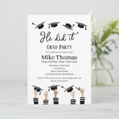 Diploma-uitnodiging Grad Feest Kaart (Staand voorkant)