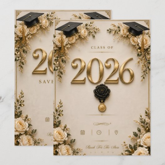 Diploma Uitnodiging Klas van 2026 Datum Bespreken (Voorkant / Achterkant)