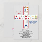 Diploma-uitnodiging Medische Sector Kaart (Voorkant / Achterkant)