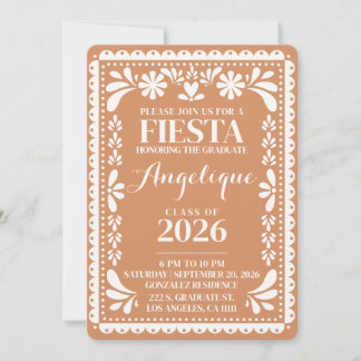 Diploma-uitnodiging Papel Picado Klas van 2026 Kaart