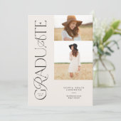 Diploma-uitnodiging Persoonlijke multi Foto  (Staand voorkant)
