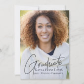 Diploma-uitnodiging Trendy Meisjesachtig Elegant Aankondiging (Voorkant)