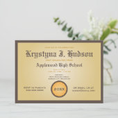 Diploma - Uitnodiging van de GraduPartij voor een (Staand voorkant)