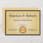 Diploma - Uitnodiging van de GraduPartij voor een (Voorkant / Achterkant)