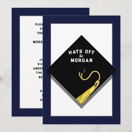 Diploma-uitnodigingen Kaart (Voorkant / Achterkant)