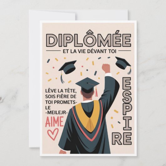 Diploma-uitnodigingen 🎓 – Modern Kaart (Voorkant)