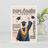 Diploma-uitnodigingen 🎓 – Modern Kaart (Staand voorkant)