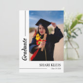 Diploma Uitnodigingskaart Sjabloon (Staand voorkant)