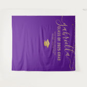 Diploma-uitreiking 2023 Fotohokje Selfie-achtergro Wandkleed (Voorkant (horizontaal))