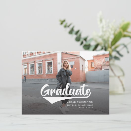 Diploma-uitreiking 2024 Modern Foto Afstudeeruitno (Staand voorkant)