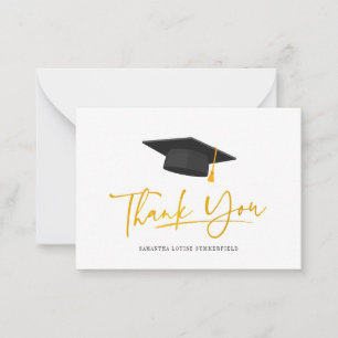 Diploma-uitreiking 2026 Afstudeer Dankkaart Notitiekaartje