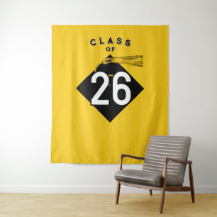 Diploma-uitreiking 2026 Feest Achtergrond Wandkleed