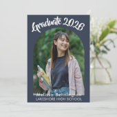 Diploma-uitreiking 2026 Feestuitnodiging Kaart (Staand voorkant)