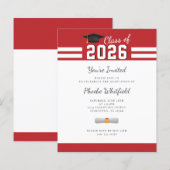 Diploma-uitreiking 2026 Rood Witte Afstudeerfeest (Voorkant / Achterkant)