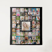 Diploma-uitreiking 55 Foto Collage Achtergrond Op  Wandkleed (Voorkant)