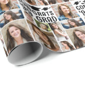 Diploma-uitreiking 8 Foto Collage Aangepaste Tekst Cadeaupapier (Rol Hoek)