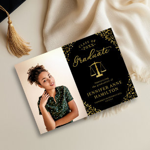 Diploma uitreiking aankondiging fotokaart