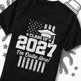 Diploma-uitreiking Amerikaanse vlag eindexamenklas T-shirt