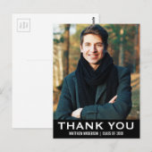 Diploma-uitreiking Bedankt Modern Foto Postkaart B (Voorkant / Achterkant)