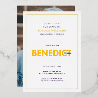 Diploma-uitreiking Benedict College Folie Uitnodiging