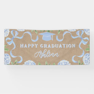 Diploma-uitreiking bord kraft gekleurd Blauwe Hort Spandoek
