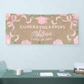 Diploma-uitreiking bord, Kraft Kleur Roze Hortensi Spandoek (Beurs)