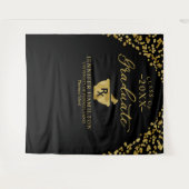 Diploma-uitreiking Farmacie Black Gold Achtergrond Wandkleed (Voorkant (horizontaal))