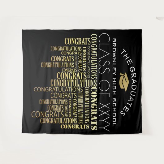 Diploma-uitreiking fotohokje achtergrond wandkleed (Voorkant (horizontaal))