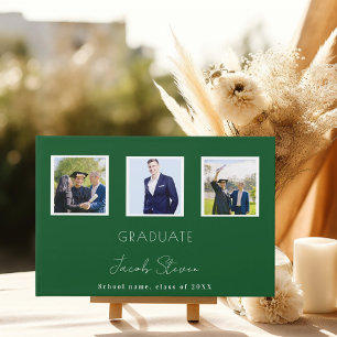Diploma-uitreiking groene naam script foto gastenboek
