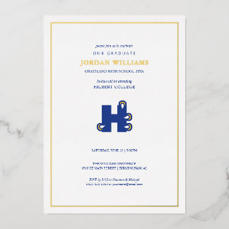 Diploma-uitreiking Hilbert College Folie Uitnodiging