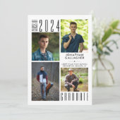 Diploma-uitreiking Moderne Foto Collage Aankondiging (Staand voorkant)