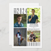 Diploma-uitreiking Moderne Foto Collage Aankondiging (Voorkant / Achterkant)