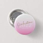 Diploma-uitreiking moderne trendy gepersonaliseerd ronde button 3,2 cm (Voorkant /achterkant)