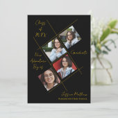 Diploma-uitreiking Multi-foto aankondiging klas 20 (Staand voorkant)