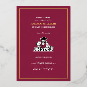 Diploma-uitreiking New Mexico State University Folie Uitnodiging