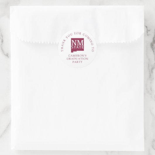 Diploma-uitreiking New Mexico State University Ronde Sticker (Tas)