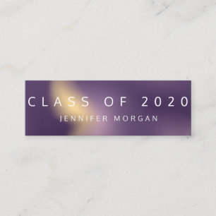 Diploma-uitreiking Ombre Metallic Moderne Naamkaar Mini Visitekaartje