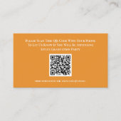 Diploma-uitreiking Oranje Witte RSVP QR Code React Informatiekaartje (Voorkant)