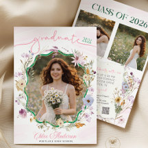 Diploma-uitreiking QR Code Wilde bloem