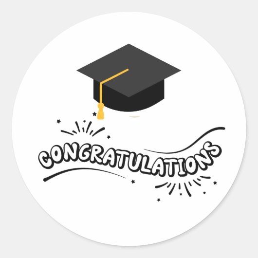 Diploma-uitreiking Ronde Sticker (Voorkant)