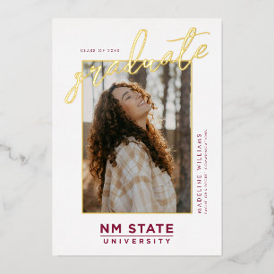 Diploma-uitreiking Universiteit van de staat New M Folie Uitnodiging